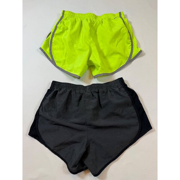 Nike Dri-Fit girls Running Shorts Bundle Neon Yellow & Black Large (bin HH79) - Picture 9 of 9